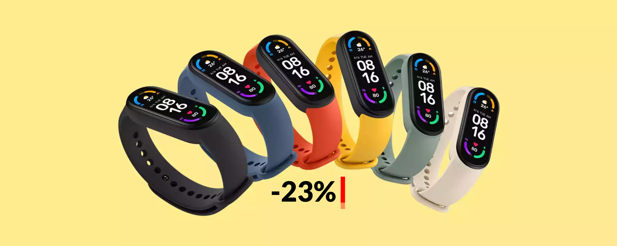 Xiaomi Smart Band 6 è l'AFFARE del giorno: MINIMO storico a 34€