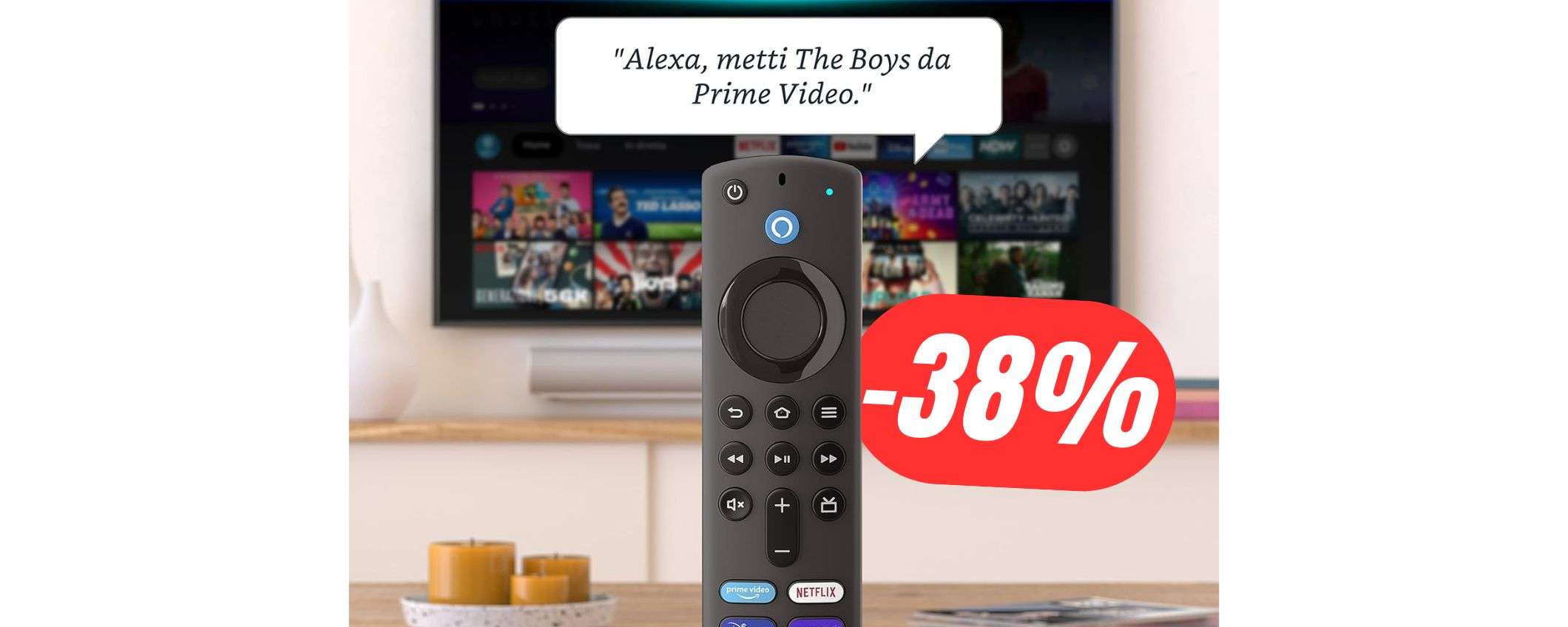 Trasforma qualsiasi schermo in una Smart TV con Amazon Fire Stick (-38%)