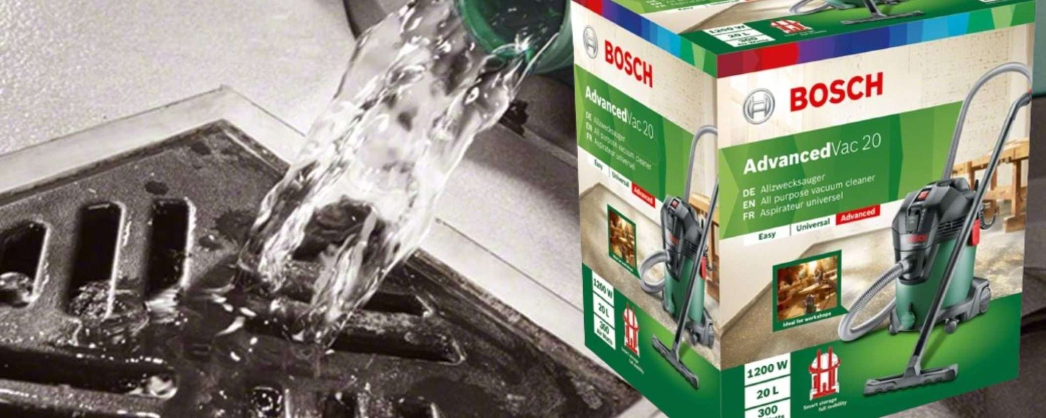 Bosch AdvancedVac 20 aspira solidi e liquidi e fa da soffiatore: sconto top