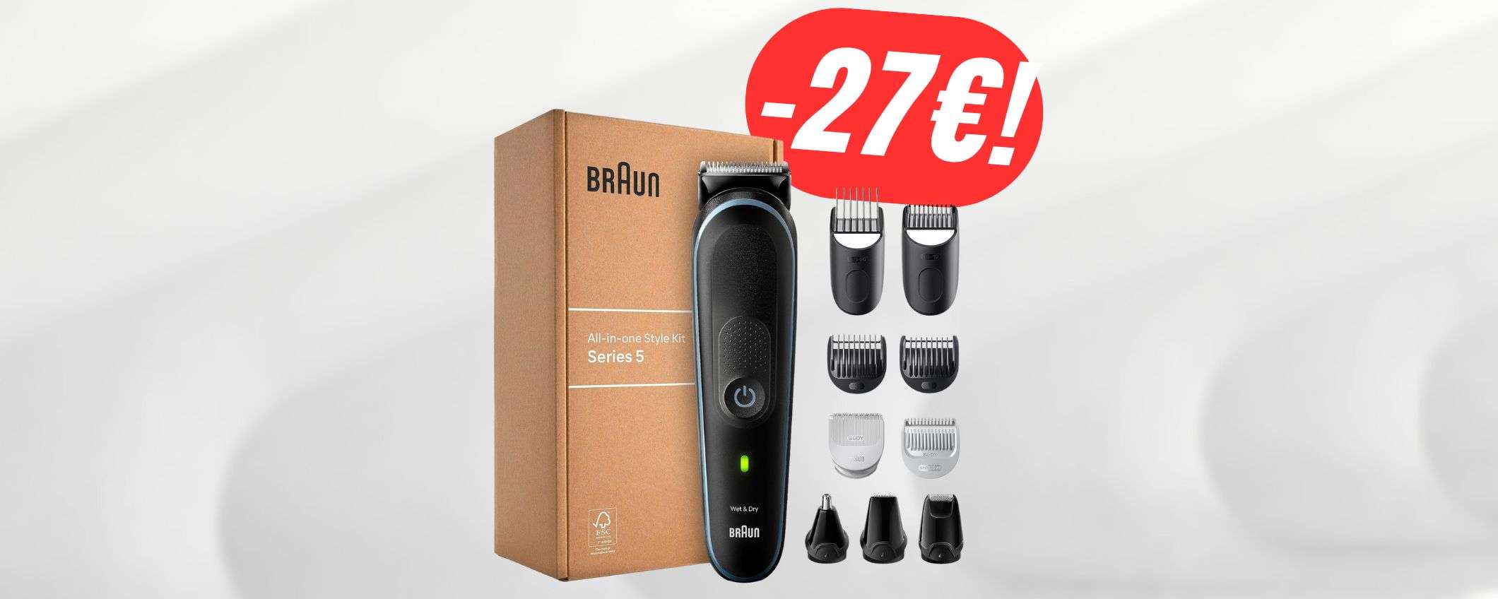 Risparmia 27€ sul RASOIO Braun 10 in 1 (è anche IMPERMEABILE!)