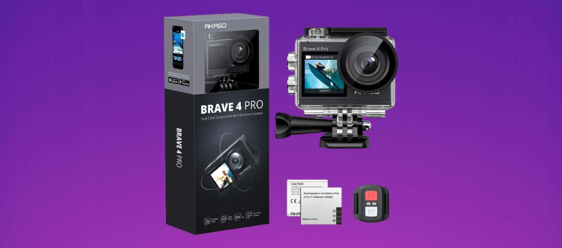 Action cam Brave 4 Pro, offerta lampo fenomenale: la paghi appena 91 euro