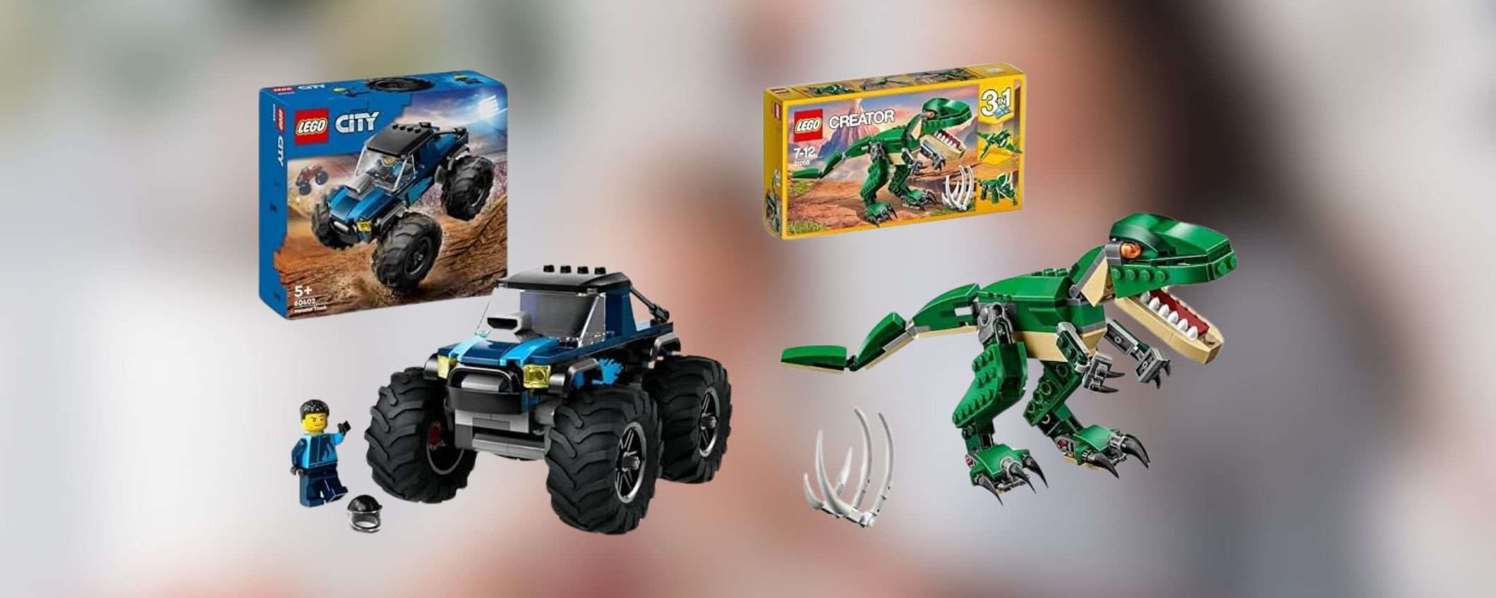 LEGO Monster Truck e Dinosauro: doppio set in bundle su Amazon con sconto