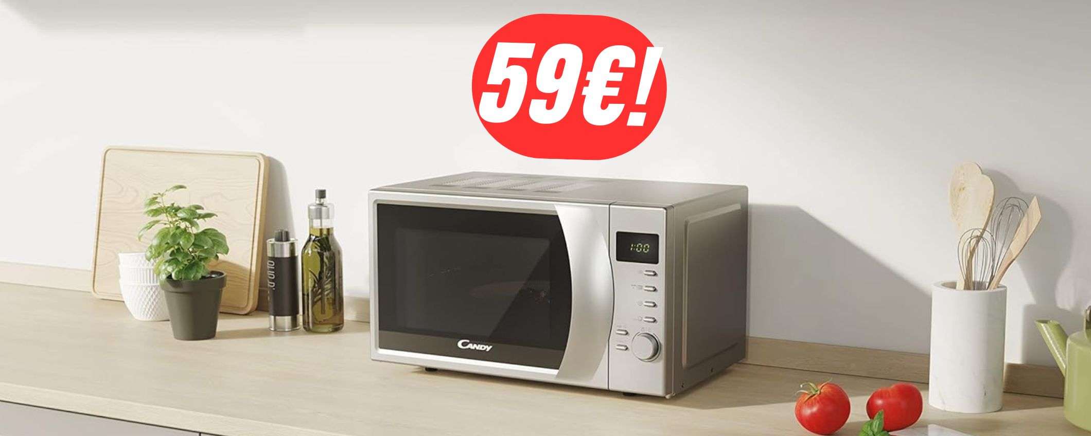 Approfitta dello sconto del 40% per far tuo il MICROONDE Candy a 59€!