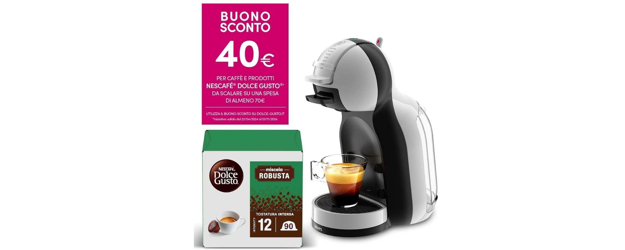 Regalo incredibile acquistando la macchina Nescafé: 40€ di prodotti + 90 capsule in omaggio!