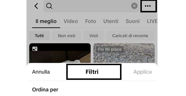 Come trovare un video TikTok che hai guardato