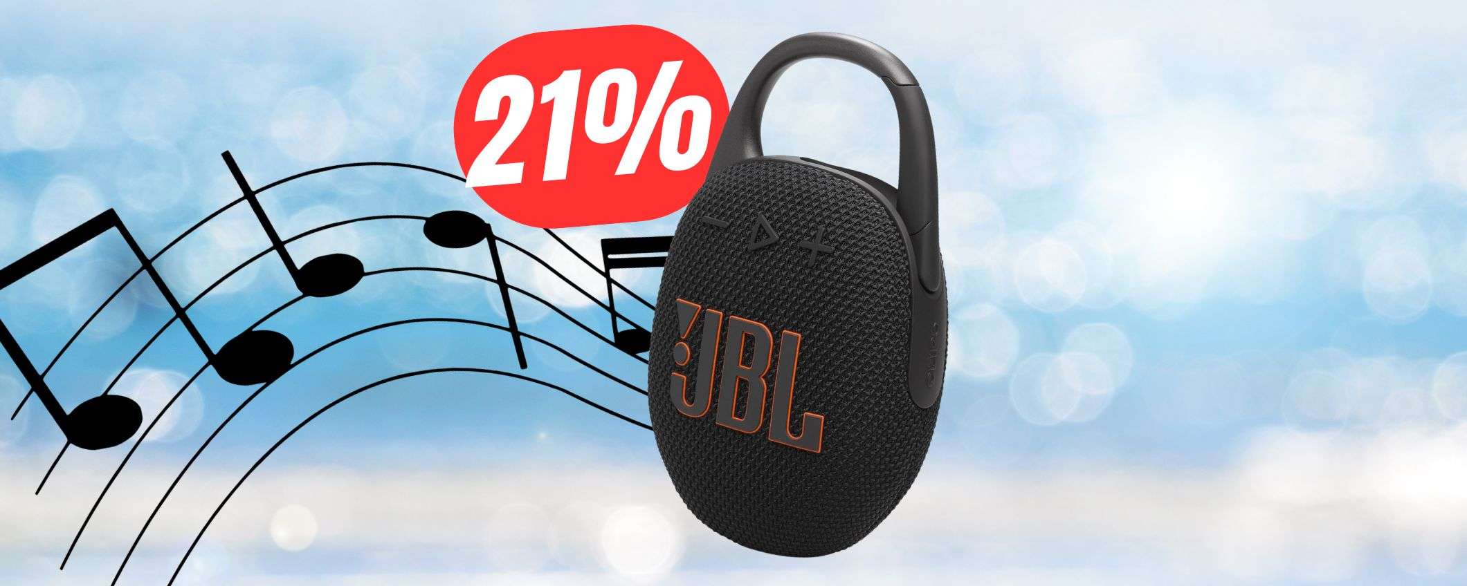 Porta la musica sempre con te con la CASSA JBL (scontata del 21%!)