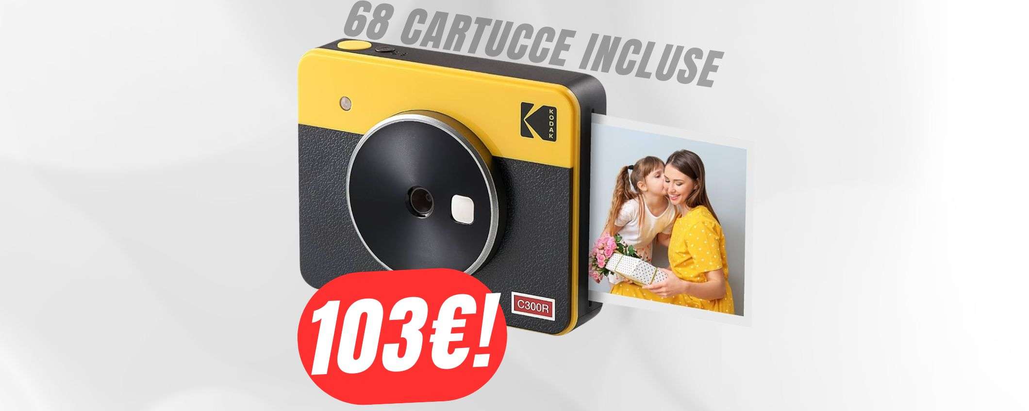 Risparmia 32€ sulla KODAK che stampa FOTO VINTAGE (con 68 cartucce incluse!)