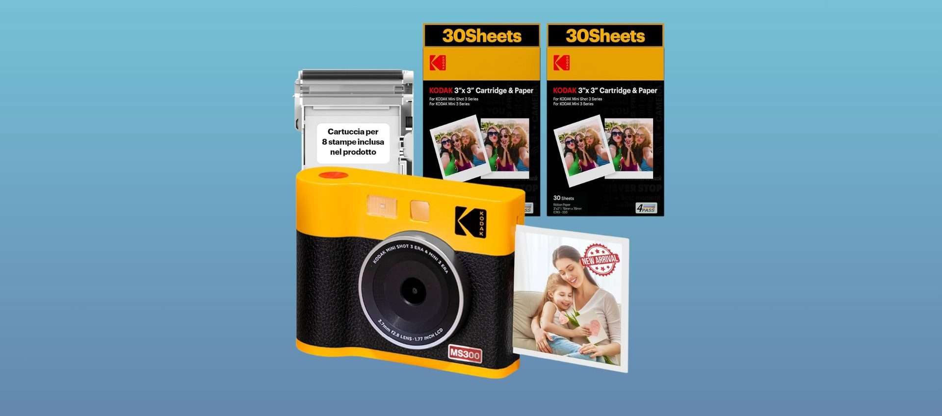 Kodak Mini Shot 3 con ricariche in offerta a soli 139€ (Amazon)