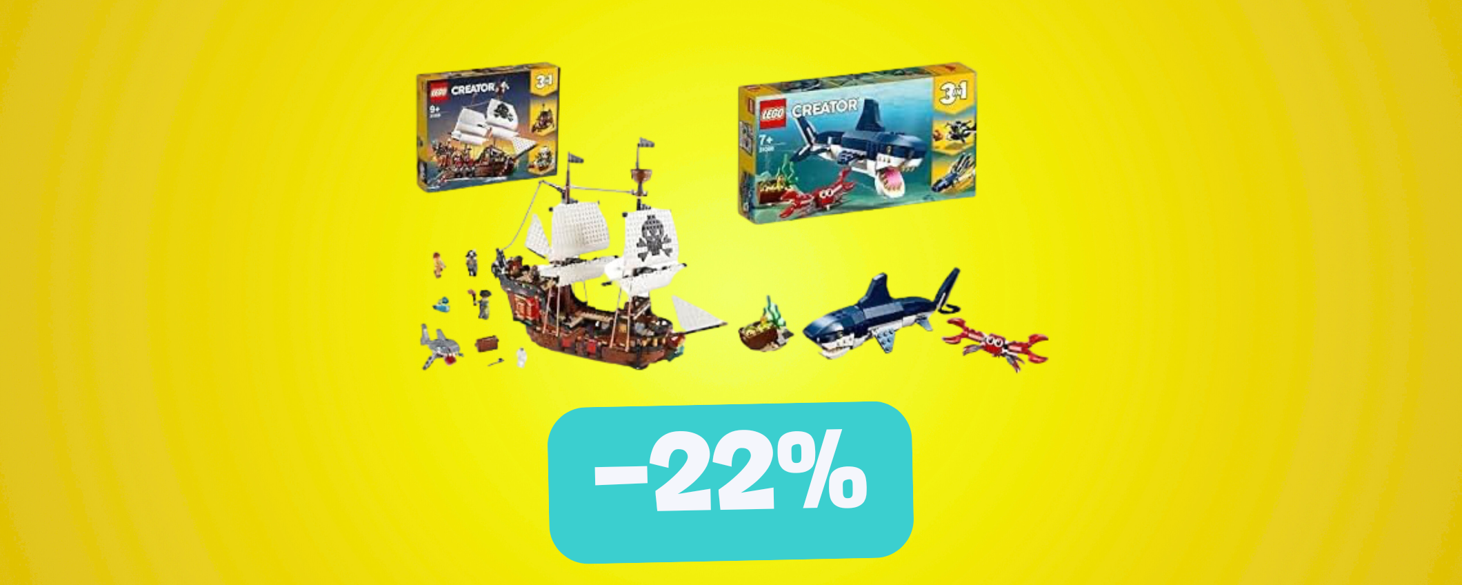 Bellissimo LEGO Creator Galeone dei Pirati in sconto del 22%!