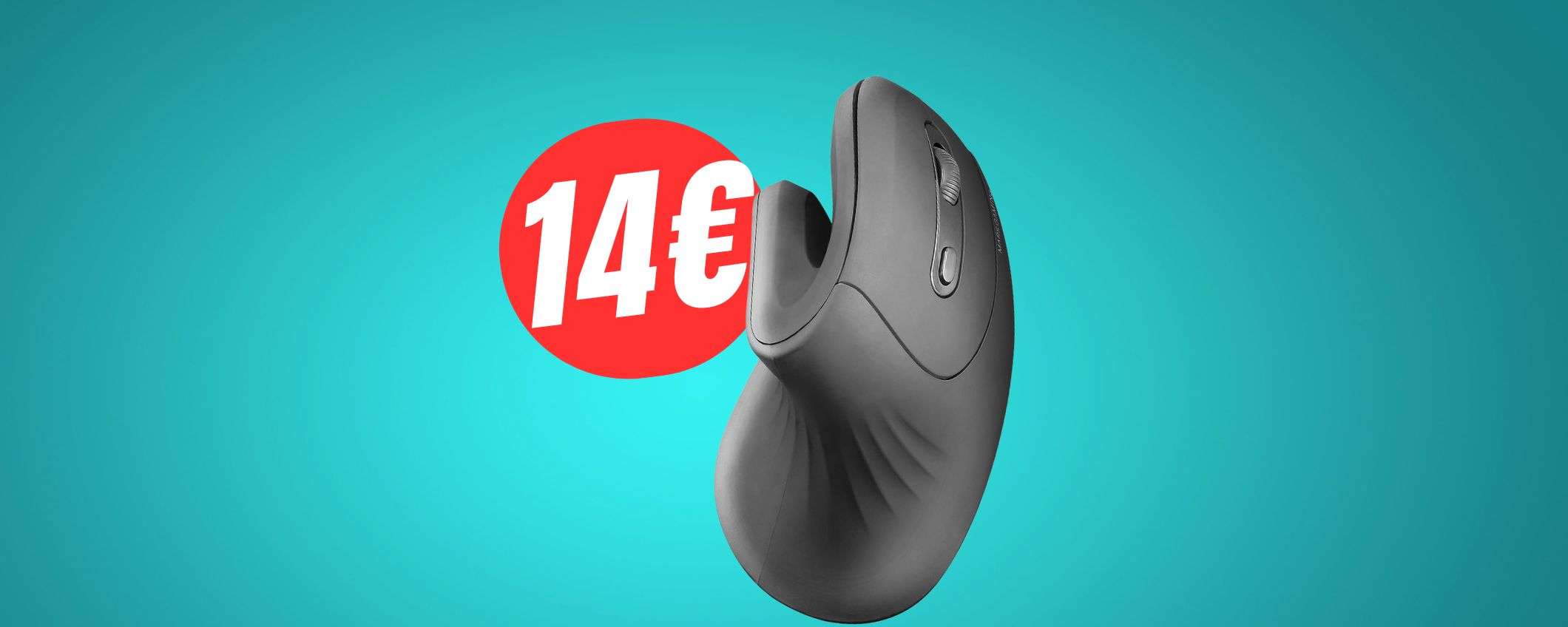 14€ per dire addio ai dolori alla mano grazie a questo MOUSE WIRELESS!