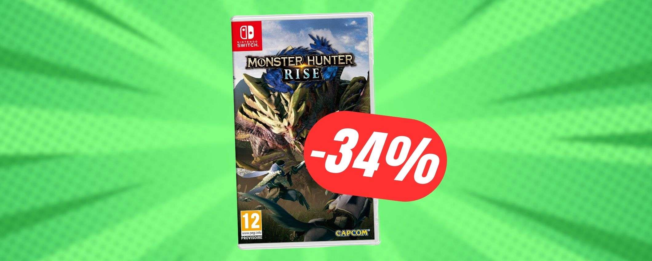 Monster Hunter Rise (Switch) crolla in sconto del 34%!