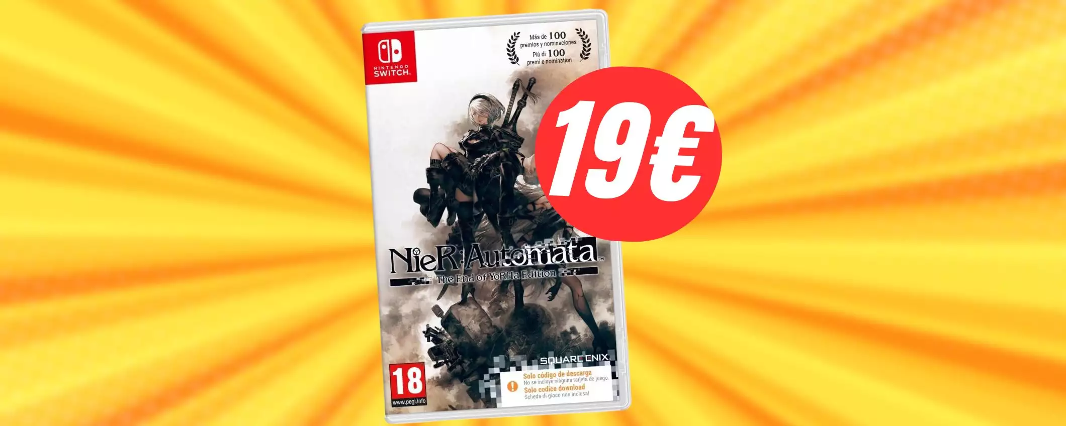 NieR: Automata per Nintendo Switch costa solo 19€ su Amazon!