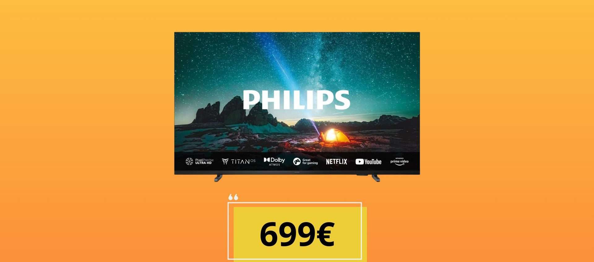 Philips 75PUS7609, il 4K Smart TV da 75'' con il 22% di sconto: qualità suprema