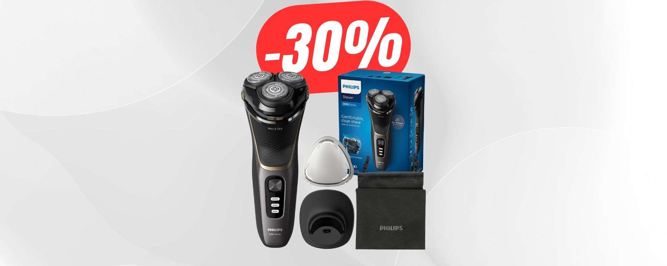 Radi la tua barba in una sola passata con Philips Serie 3000 (e risparmia il 30%!)