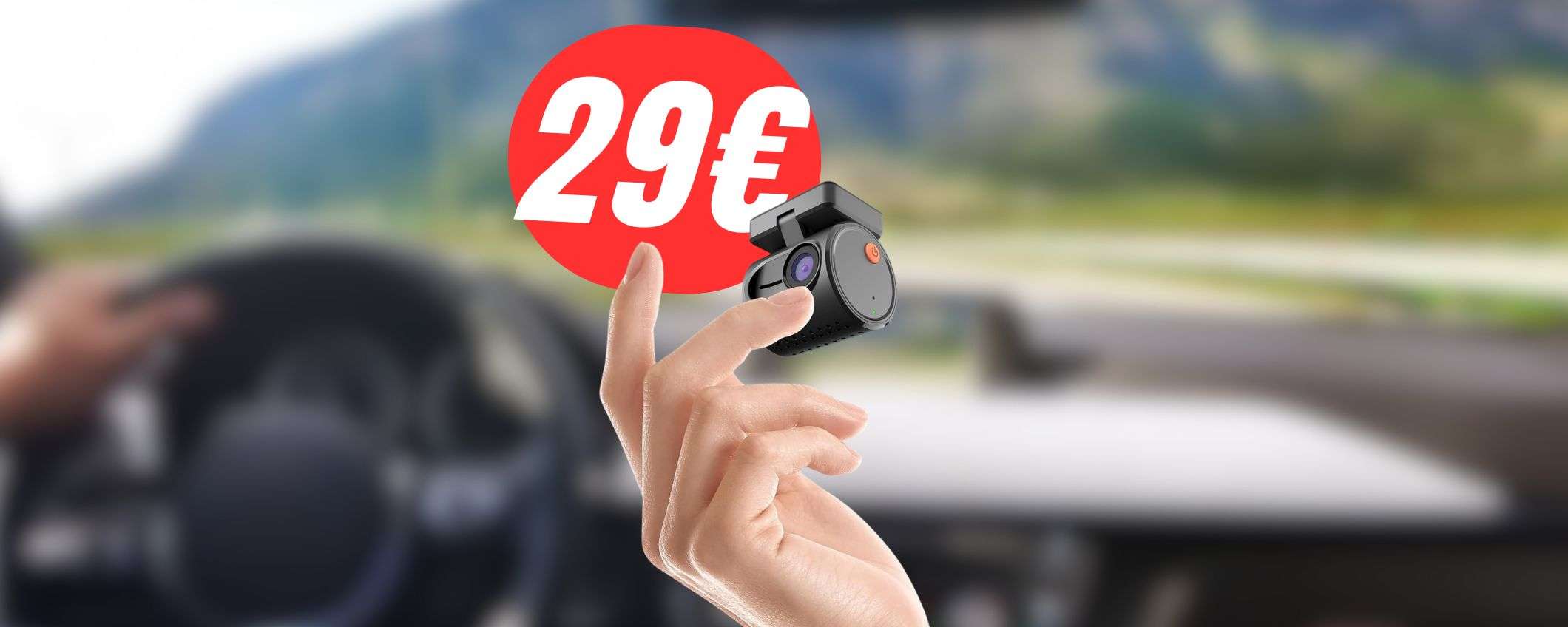 Con questo COUPON risparmi il 50% sulla DASH CAM (29€!)