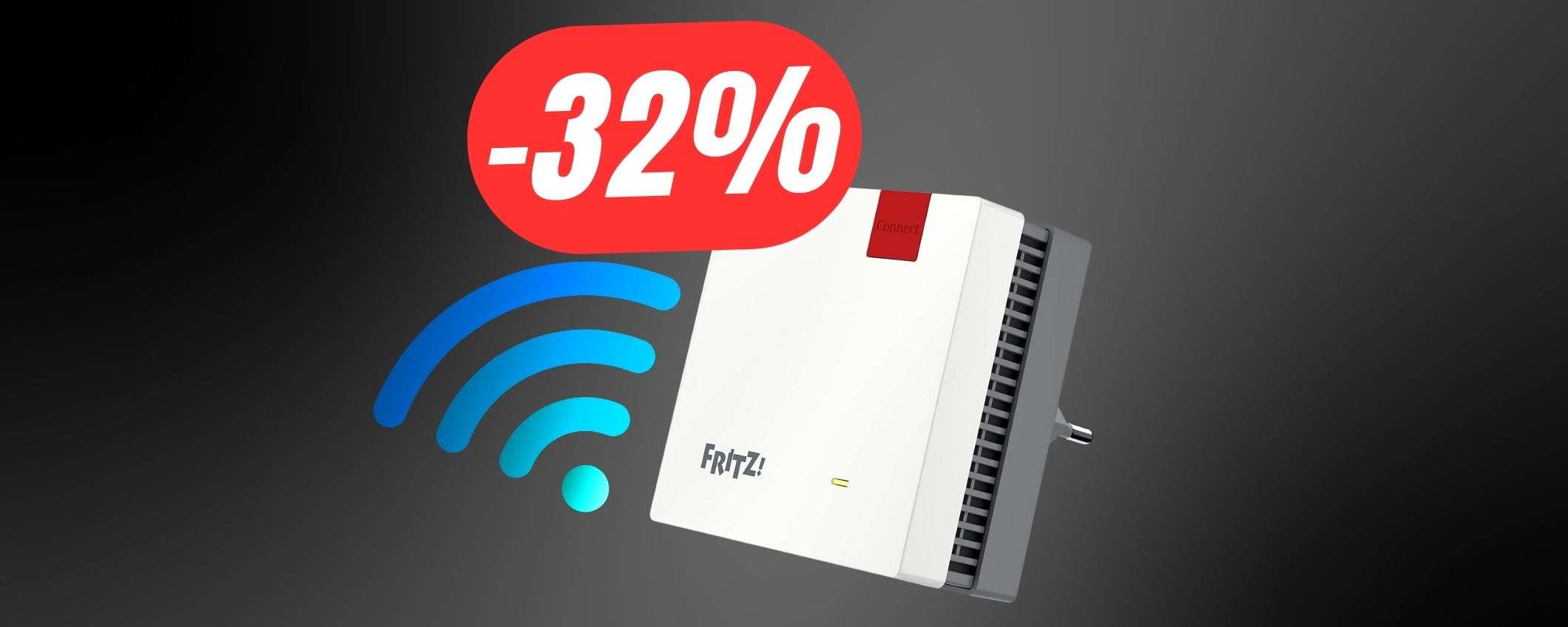 Rendi la tua connessione WiFi velocissima grazie al RIPETITORE FRITZ! (-32%)