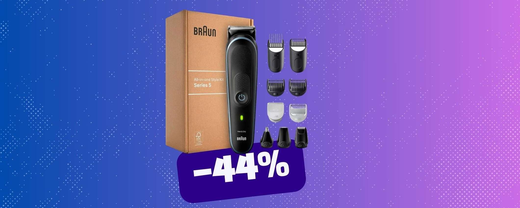 Barba perfetta anche in viaggio con questo rasoio Braun (-44%)