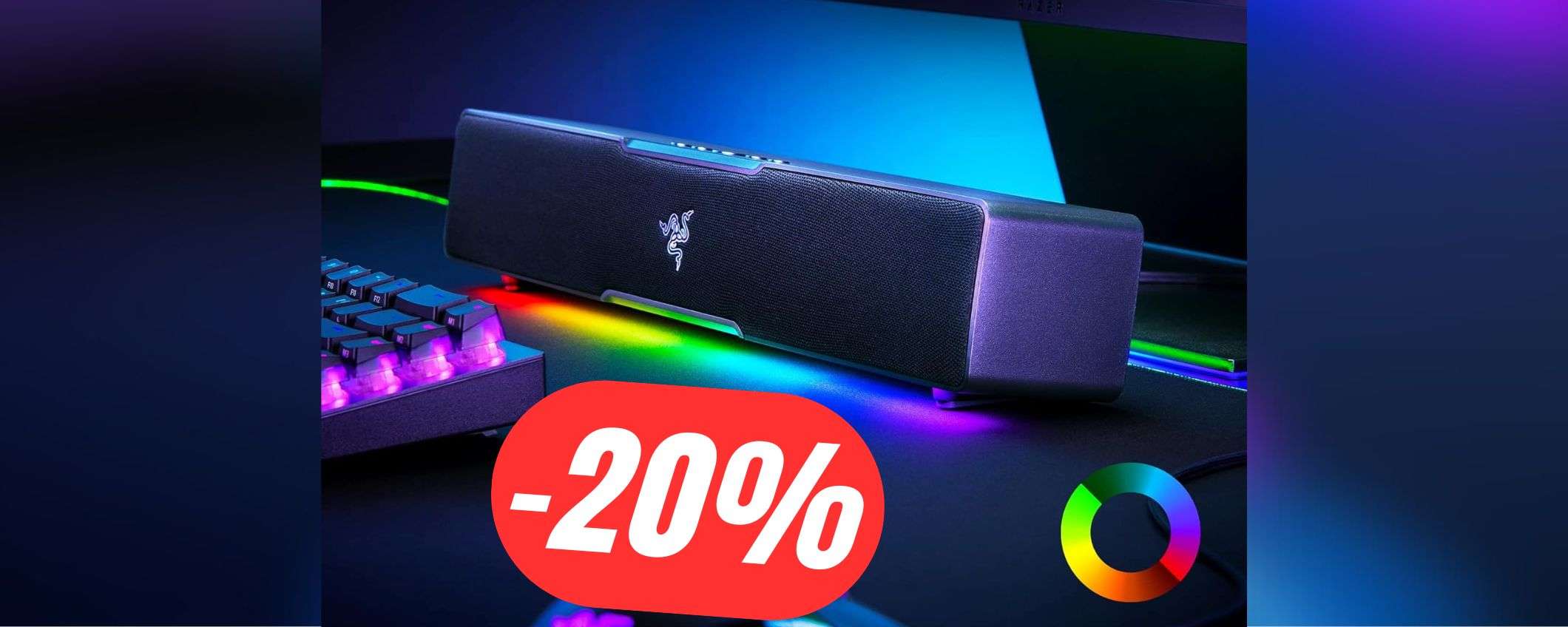 Razer: risparmia il 20% sulla SOUNDBAR da GAMING!