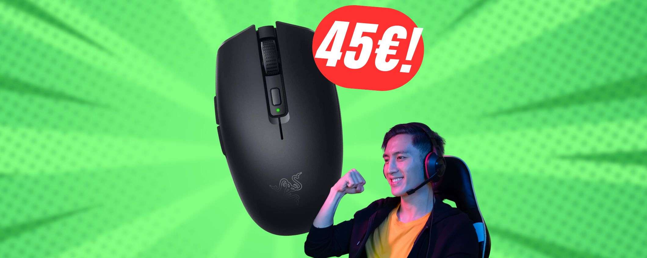 Leggero, wireless e perfetto per tutti: il mouse Razer crolla del 46%!