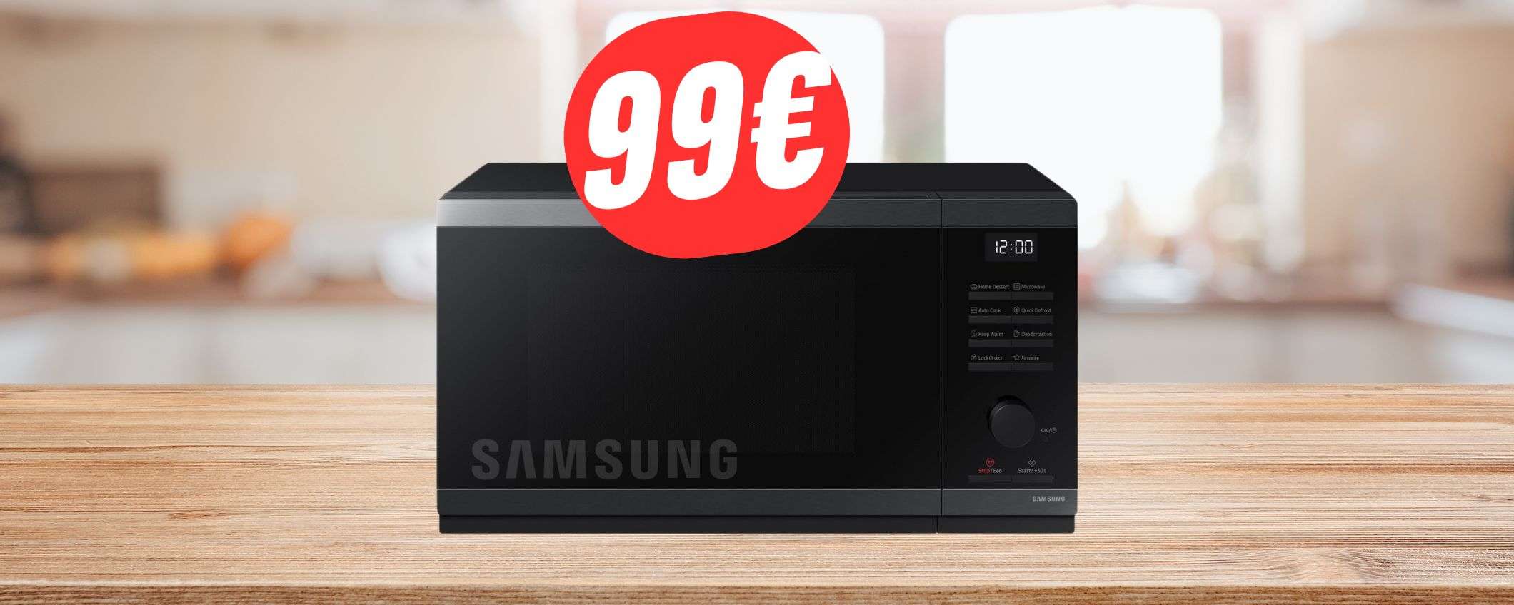 Risparmia 60€ sul MICROONDE di Samsung (da 23L!)