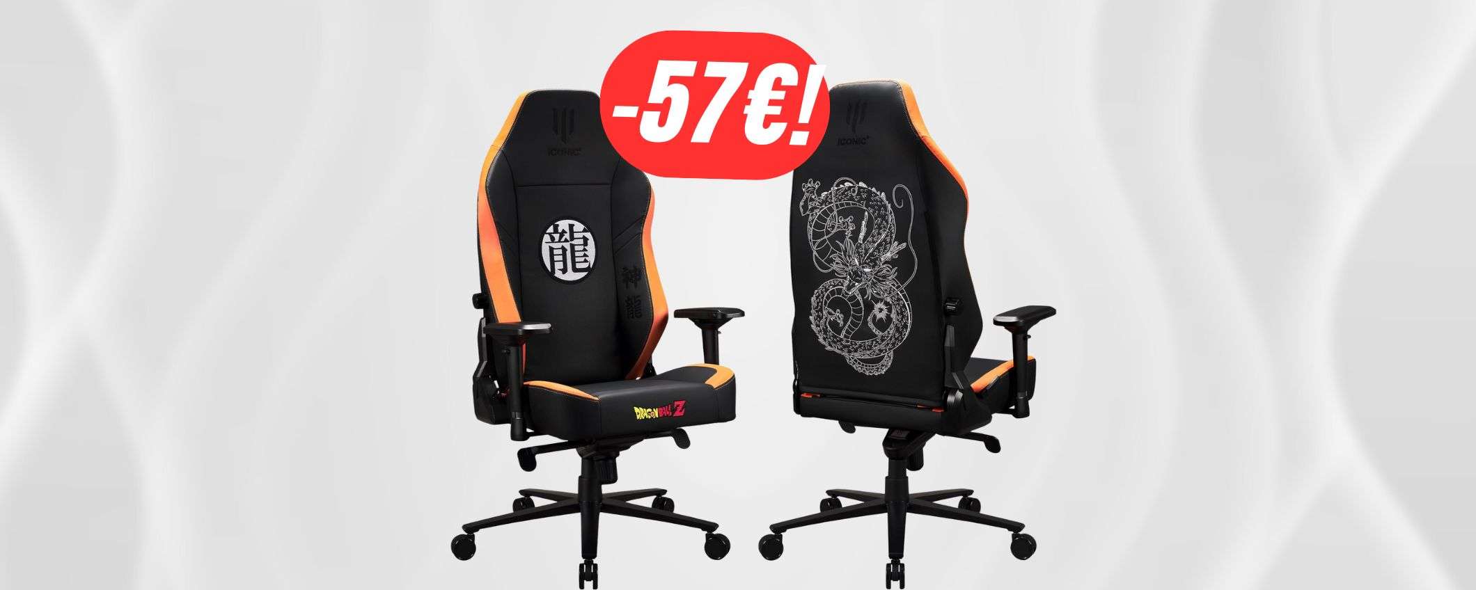 Risparmia 57€ sull'incredibile sedia da gaming di DRAGON BALL!