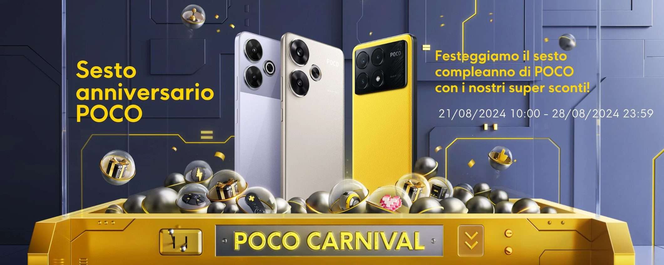 POCO Carnival: smartphone POCO in sconto per il sesto anniversario