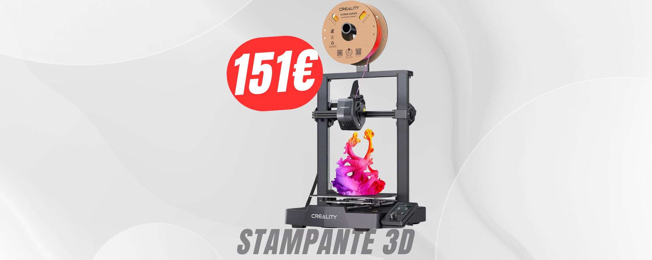 Da 239€ a 151€: la STAMPANTE 3D è quasi esaurita grazie all'offerta lampo!