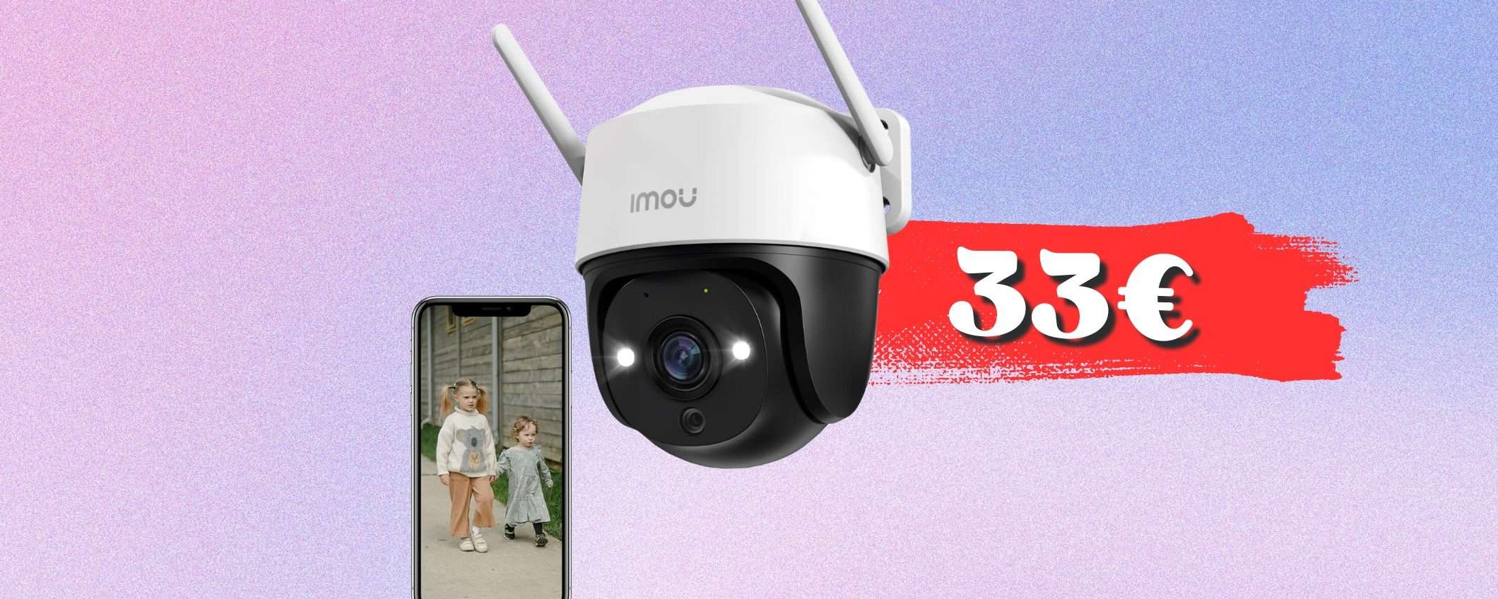 Sistema SORVEGLIANZA esterno: una telecamera WiFi 6 in 1 (33€)