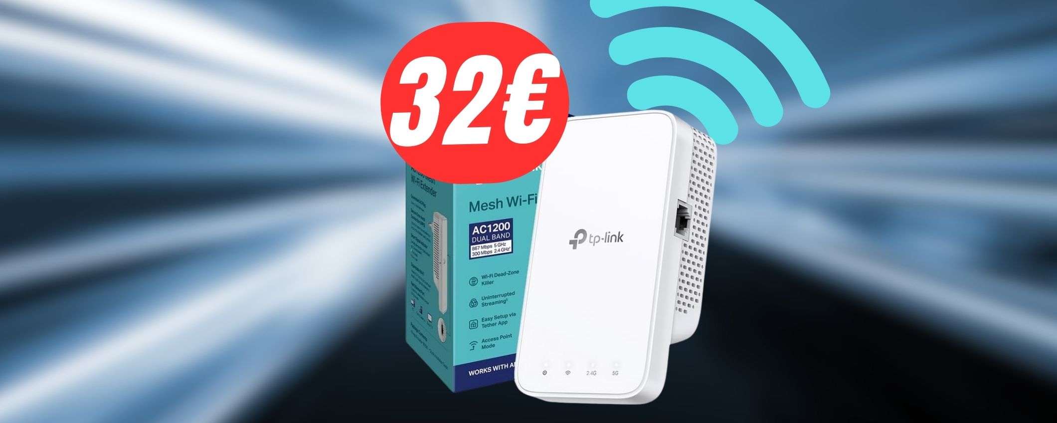 Migliora la tua connessone WiFi con il RIPETITORE TP-Link a 32€!