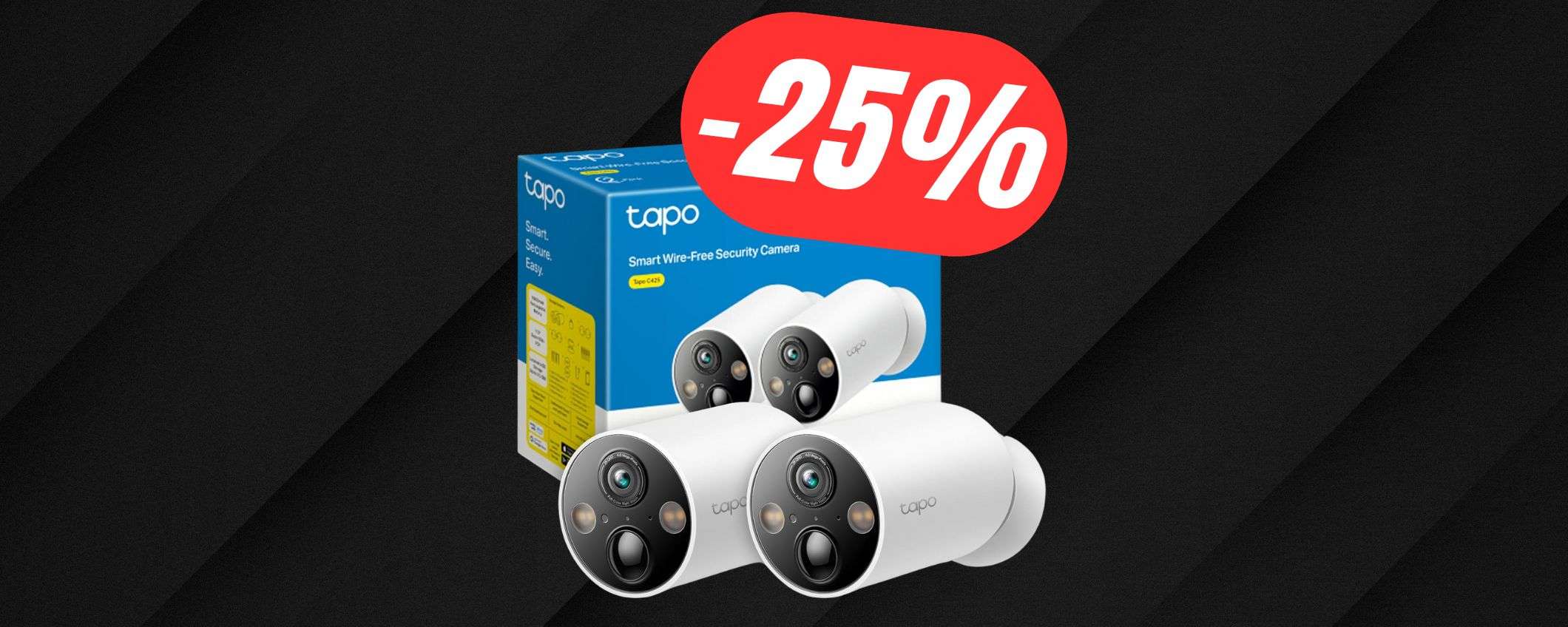 Sorveglia la tua casa con DUE TELECAMERE (senza fili) scontate a 56€ in meno!