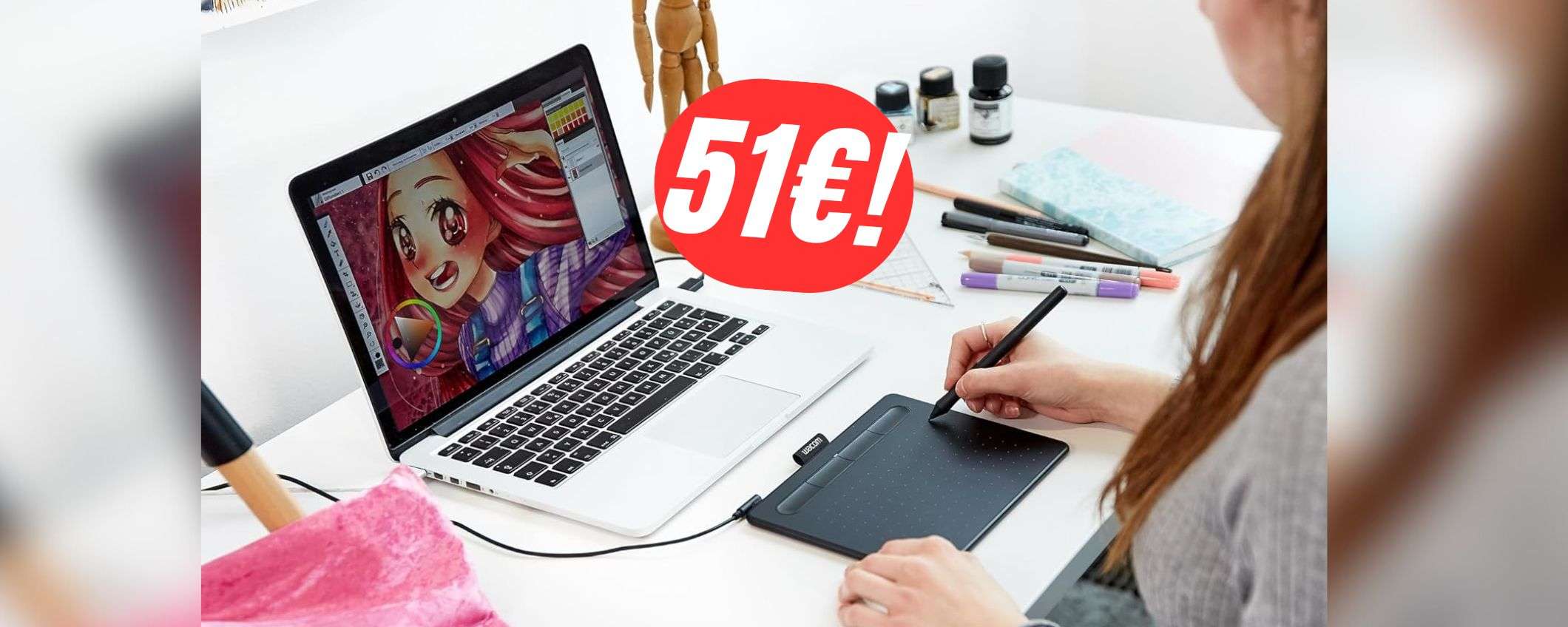 Modifica foto e disegna in digitale con la TAVOLETTA GRAFICA Wacom (51€!)