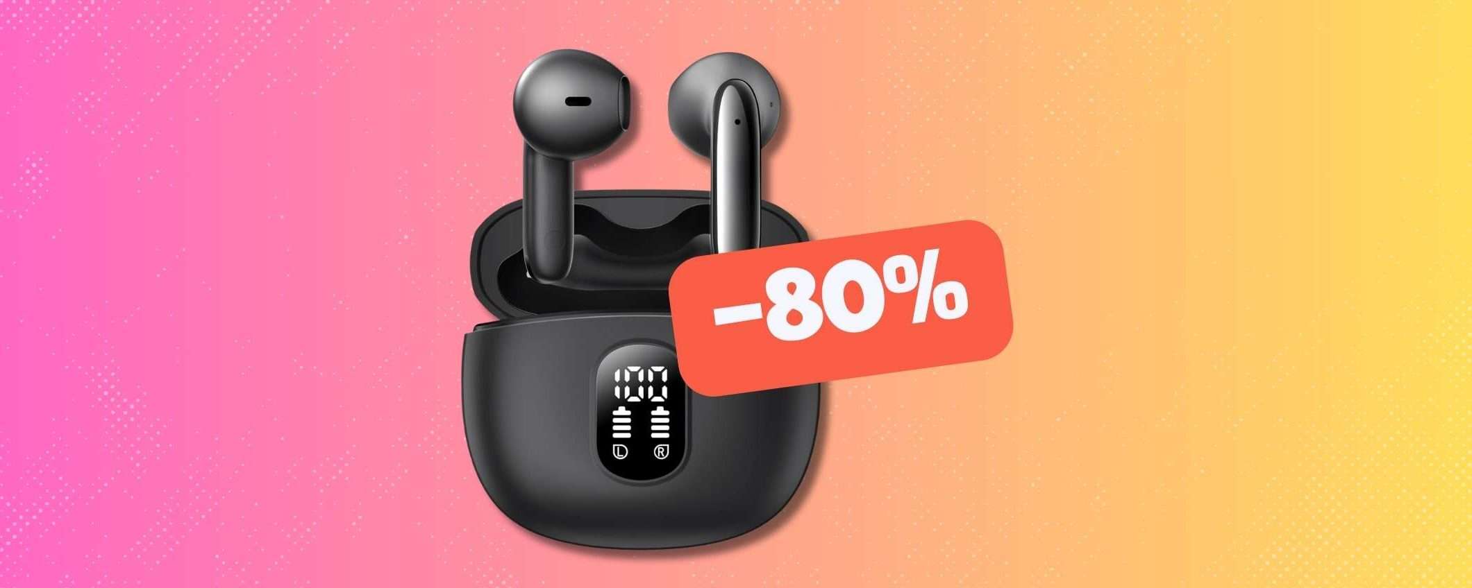 Auricolari wireless a meno di 20€? Su Amazon è possibile (-80%)