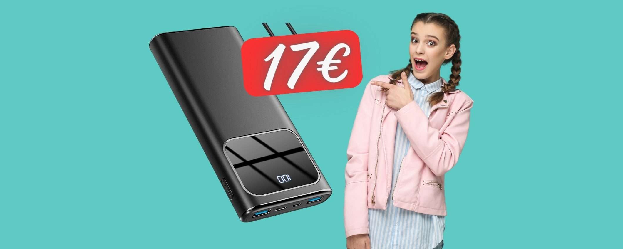 BOMBA su Amazon per questo Power Bank potente con 3 uscite a 17€