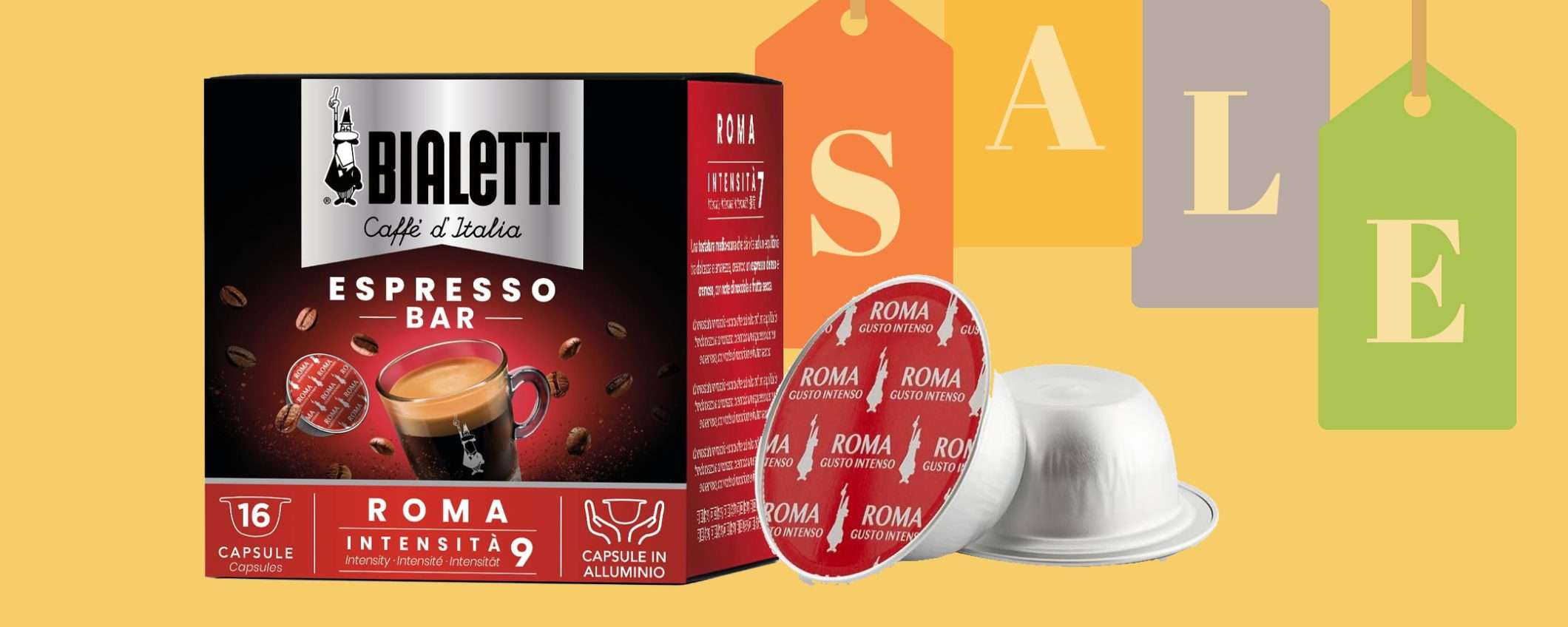 Caffè Bialetti Roma (16capsule): SUPER sconto del 31% (0,30€/caps)