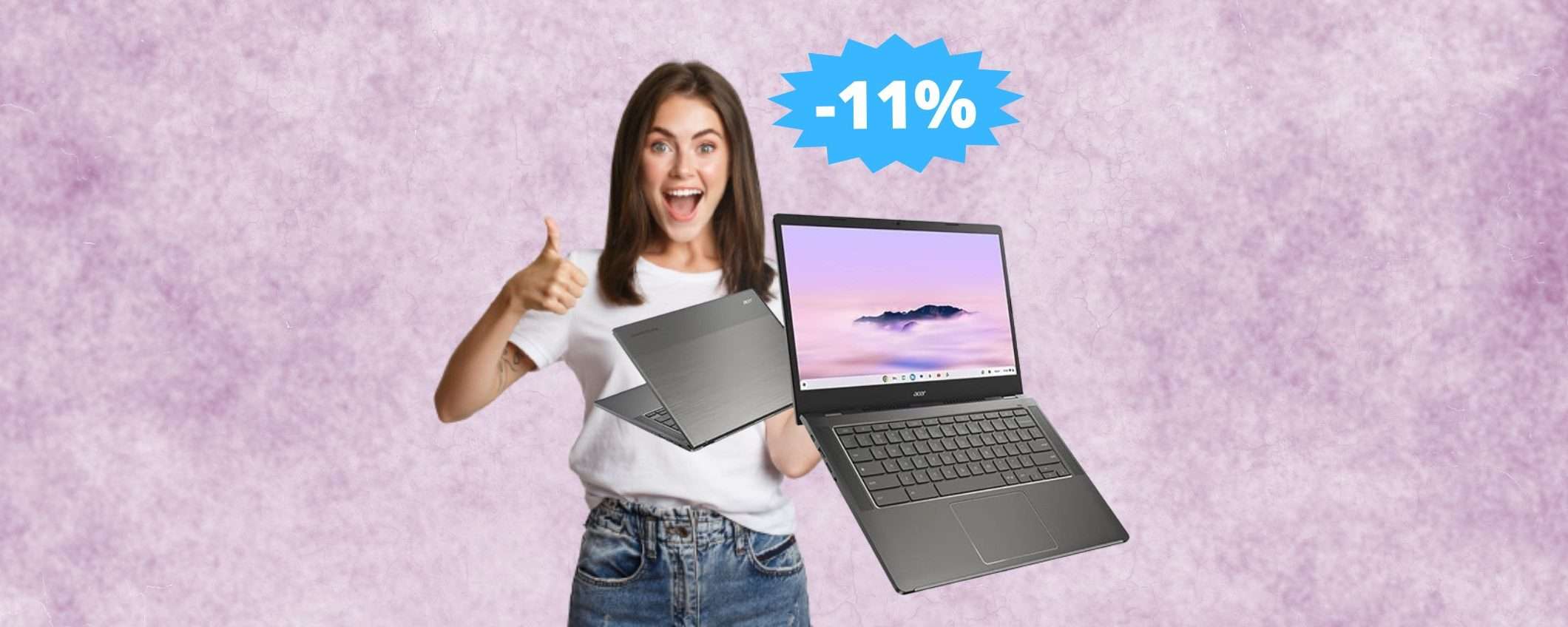 Acer Chromebook Plus 514: sconto a tempo LIMITATISSIMO (-11%)