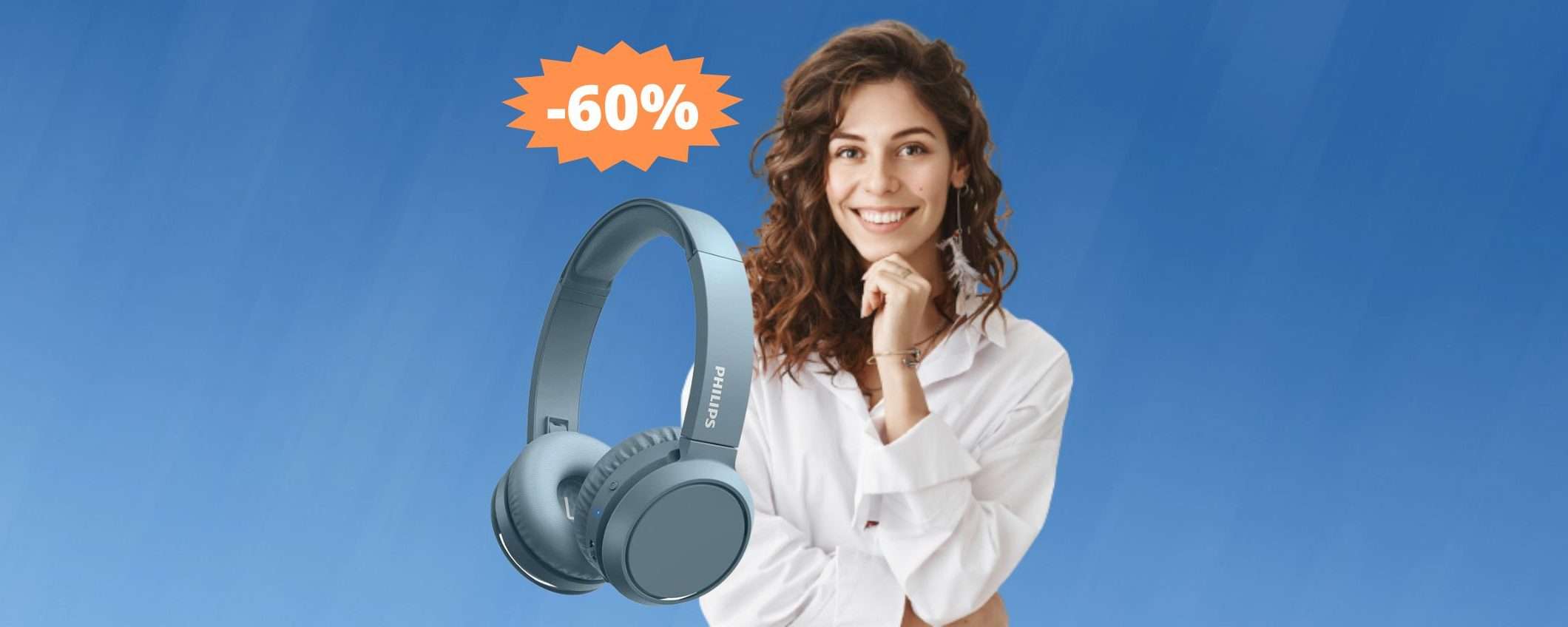 Cuffie PHILIPS Audio On Ear: sconto FOLLE del 60% su Amazon