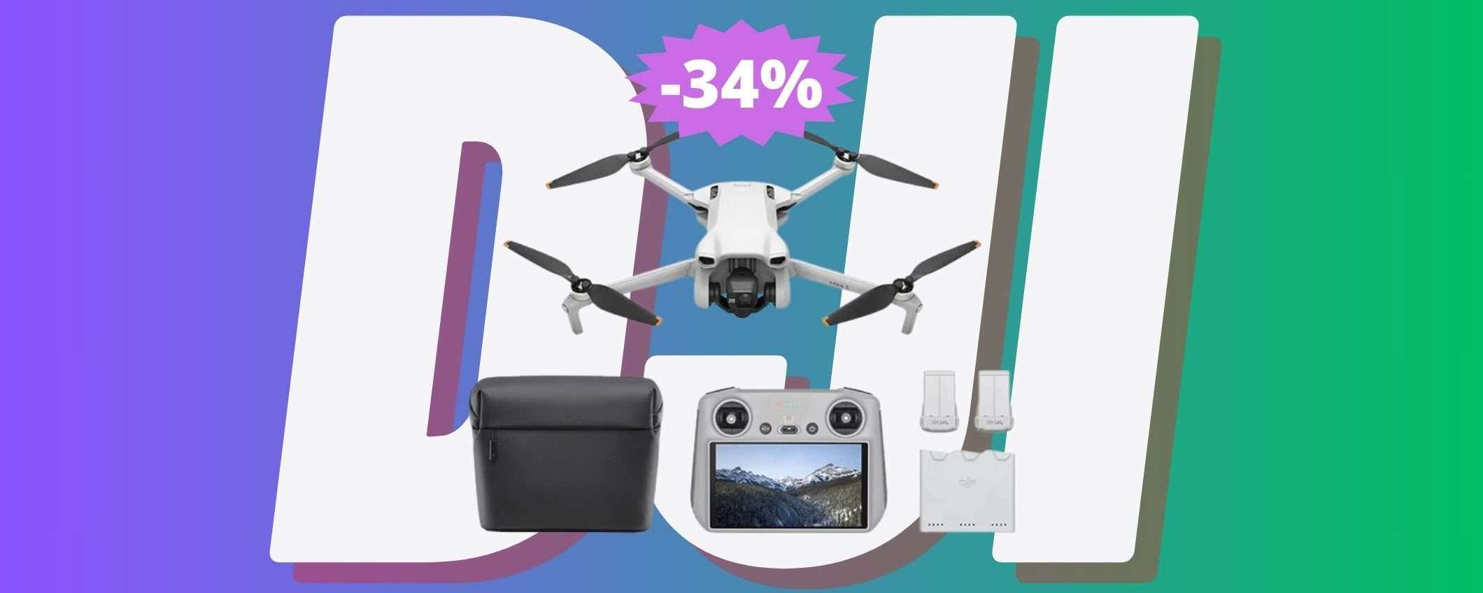 DJI Mini 3 Fly More Combo: un AFFARE da prendere al VOLO (-34%)