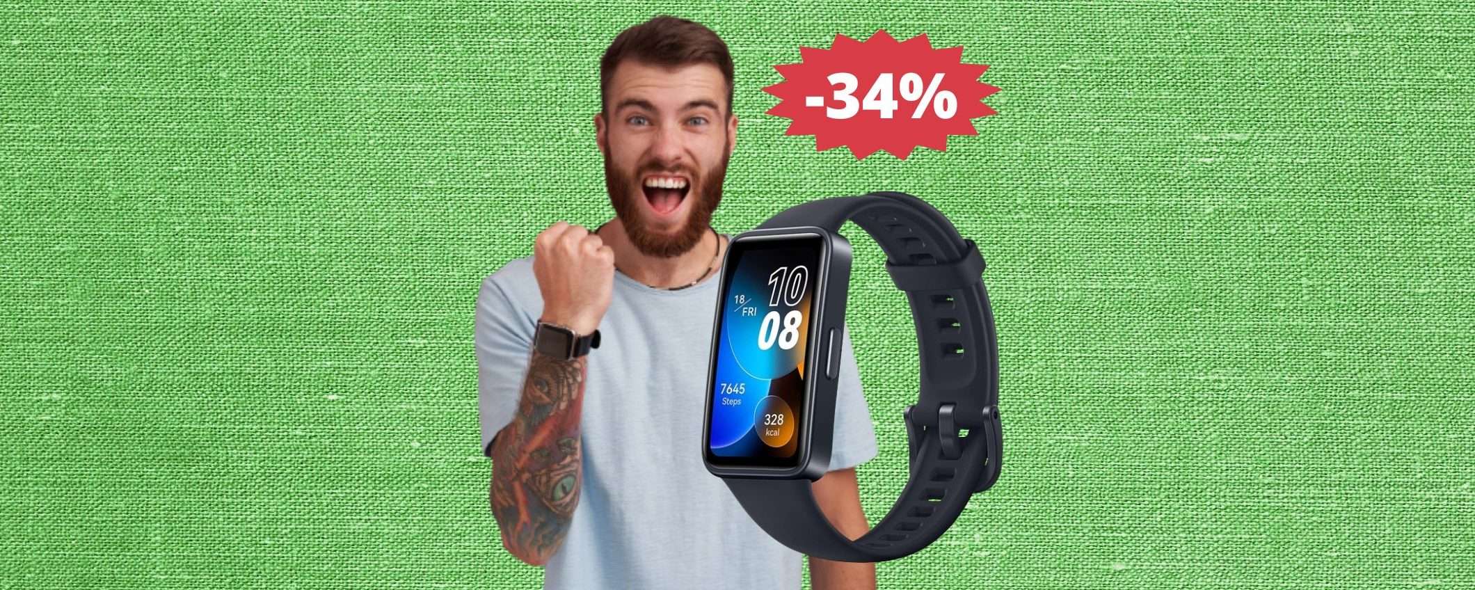 HUAWEI Band 8: sconto IMPERDIBILE del 34% su Amazon