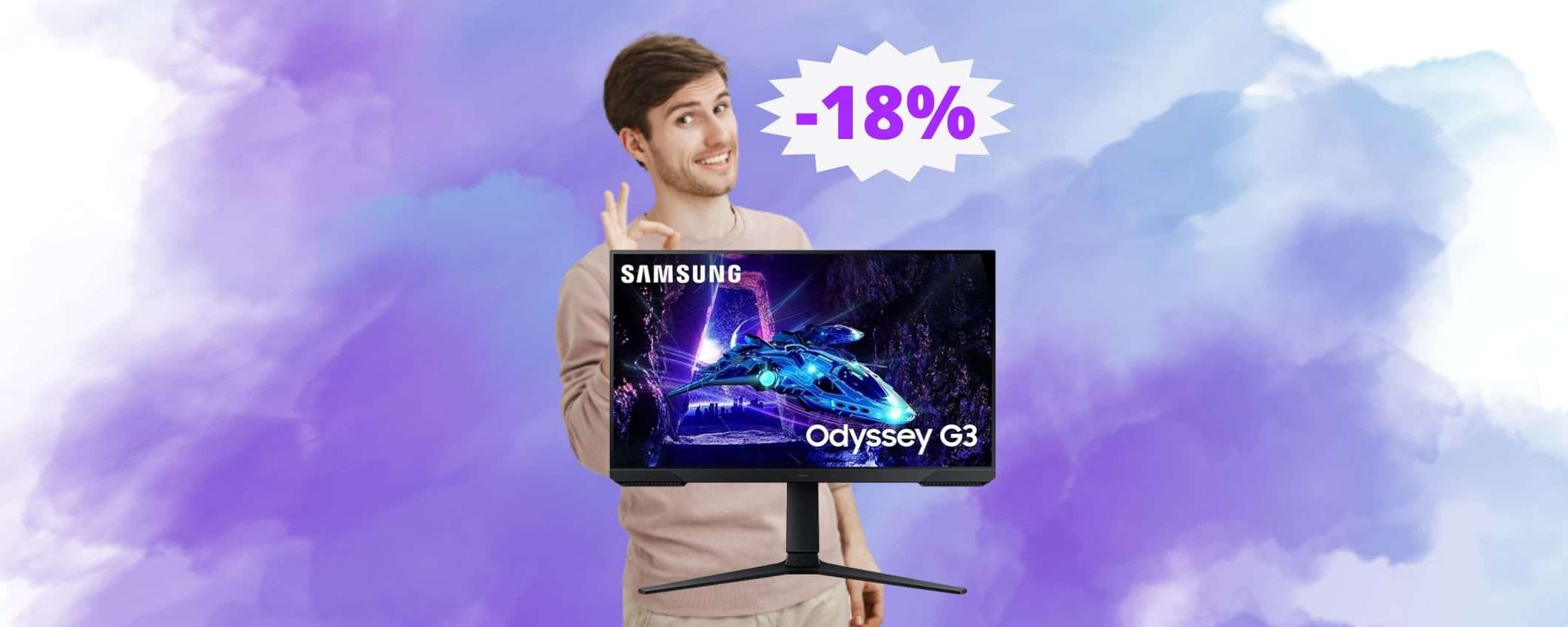 Monitor Samsung Odyssey G3: sconto a tempo LIMITATO (-18%)