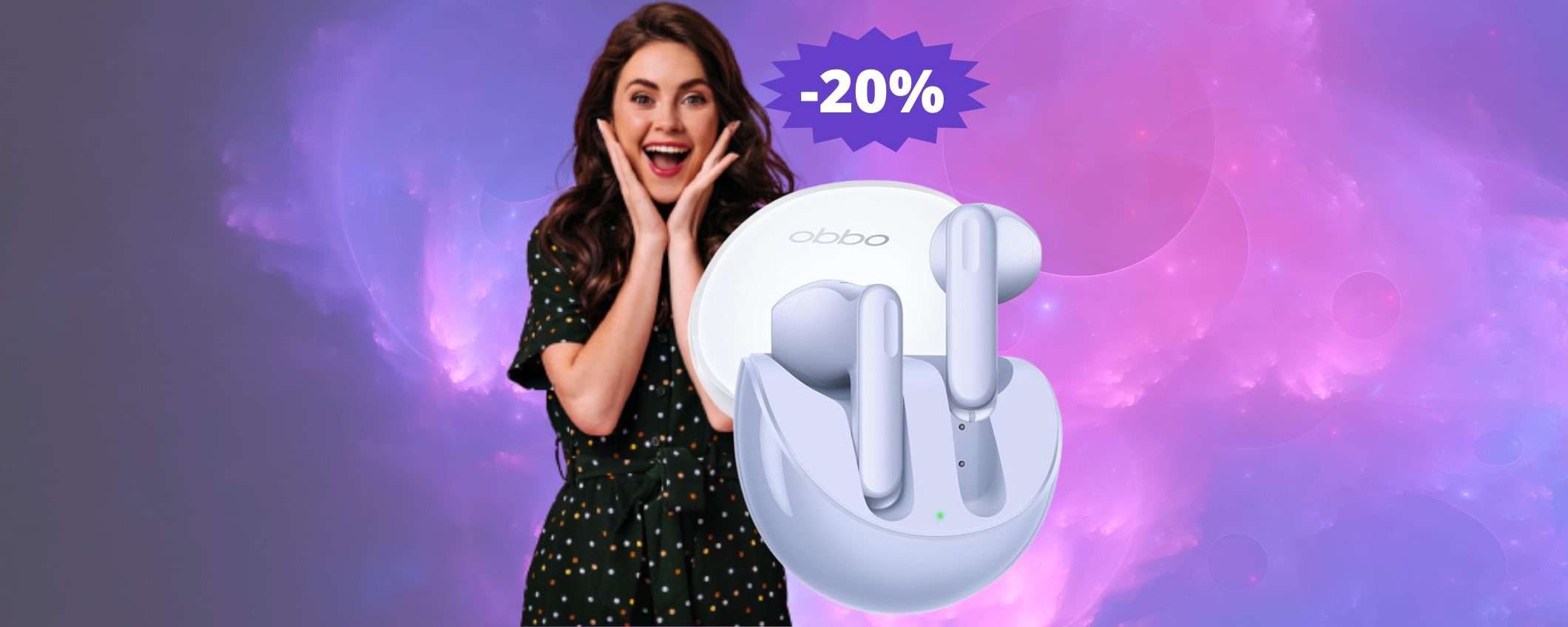 OPPO Enco Air3: sconto a tempo LIMITATO su Amazon (-20%)