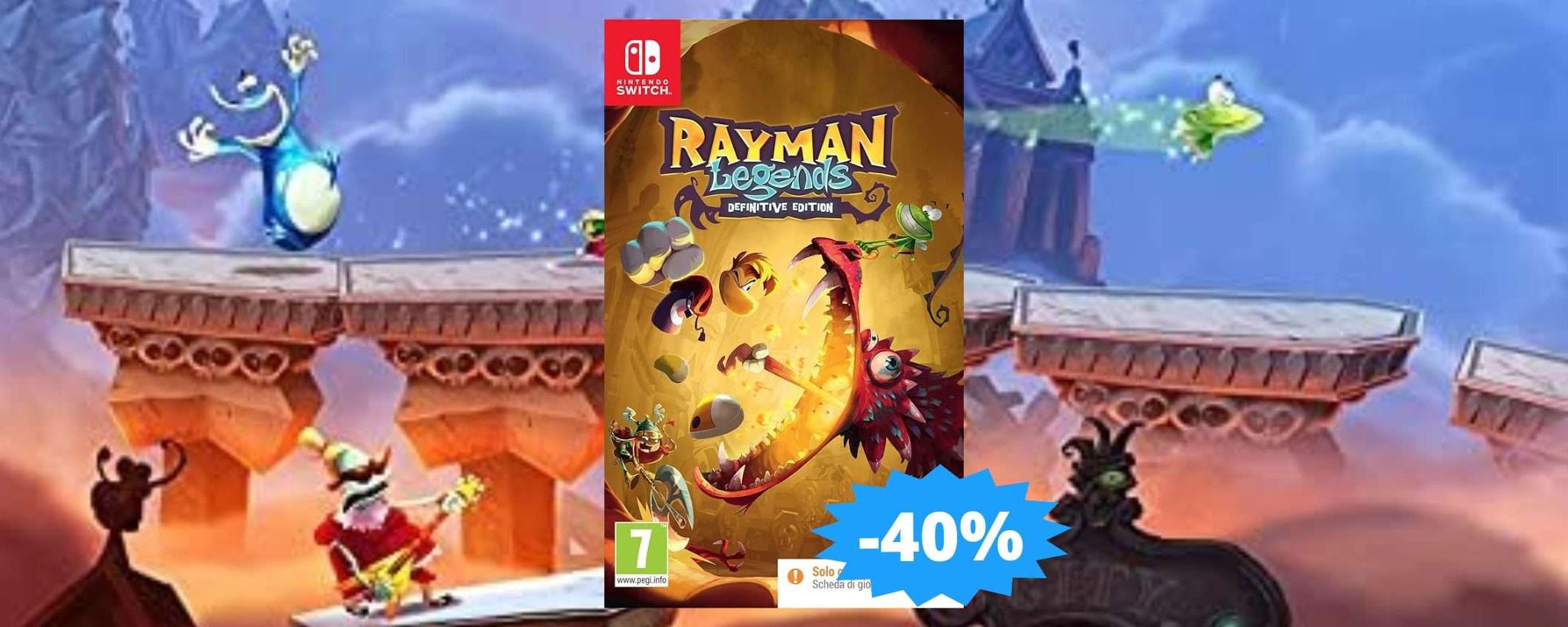 Rayman Legends per Nintendo Switch: sconto EPICO del 40%