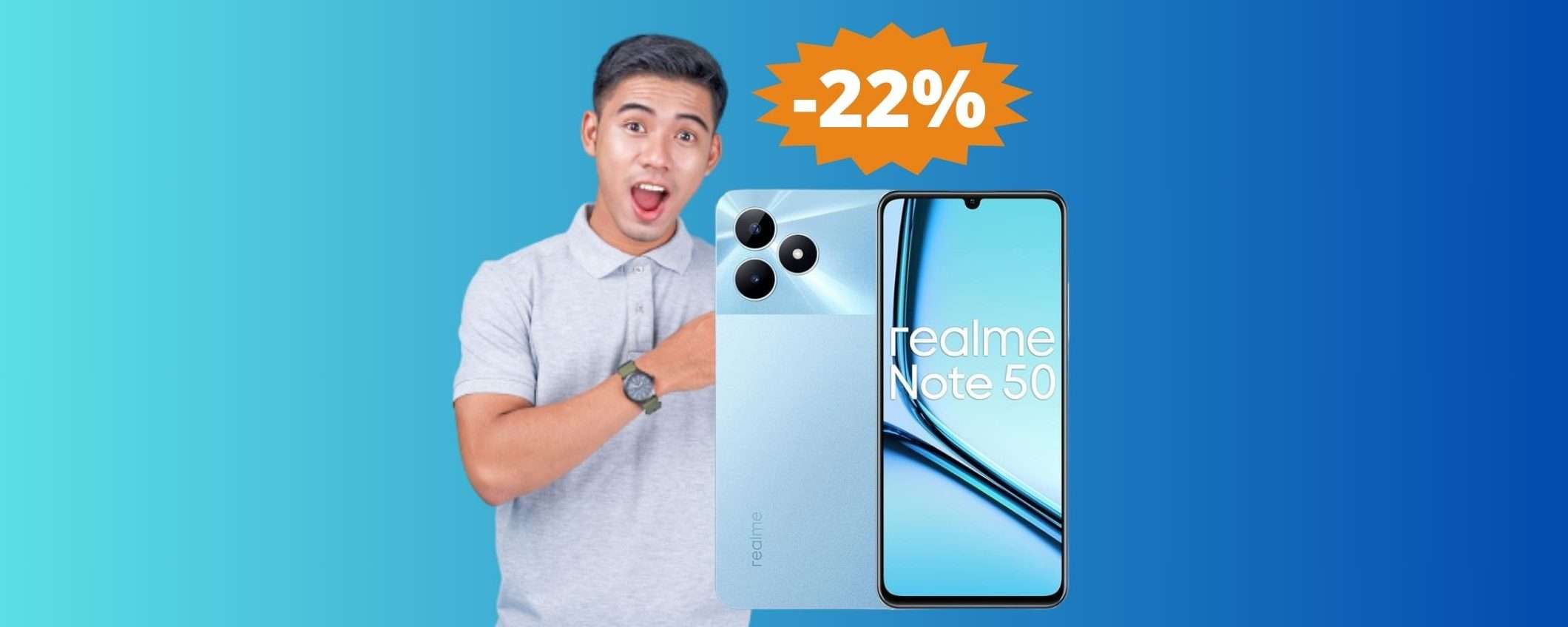 Realme Note 50: un AFFARE da non perdere su Amazon (-22%)