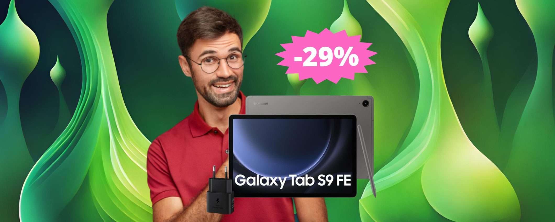 Samsung Galaxy Tab S9 FE: sconto IMPERDIBILE del 29% su Amazon