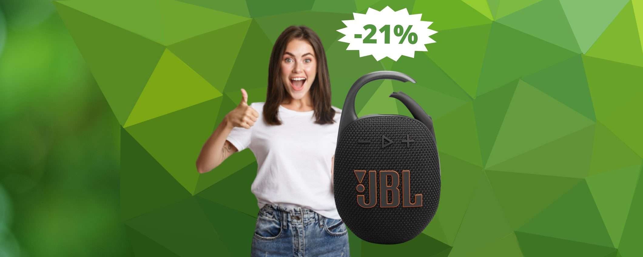 Speaker JBL Clip 5: IMBATTIBILE con questo SCONTO su Amazon