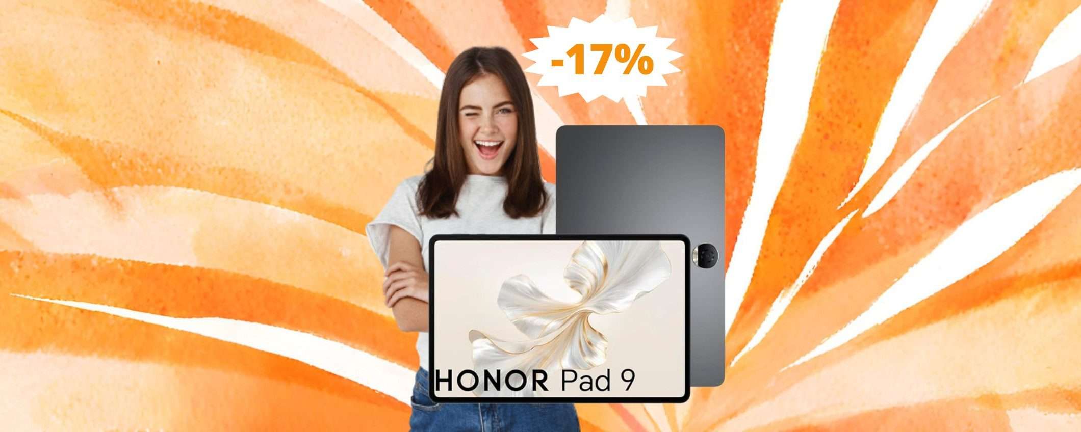 Tablet HONOR Pad 9: sconto ESCLUSIVO del 17% su Amazon