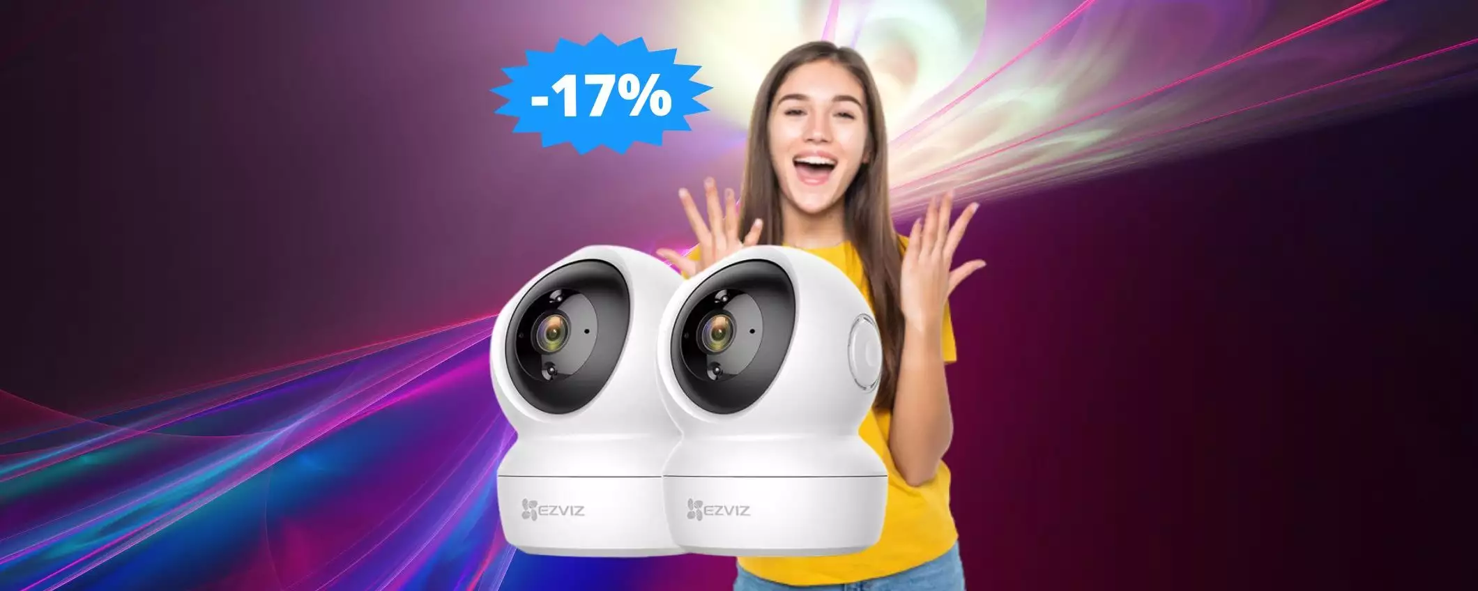 Videocamere per interni EZVIZ C6N: sconto IMPERDIBILE del 17%