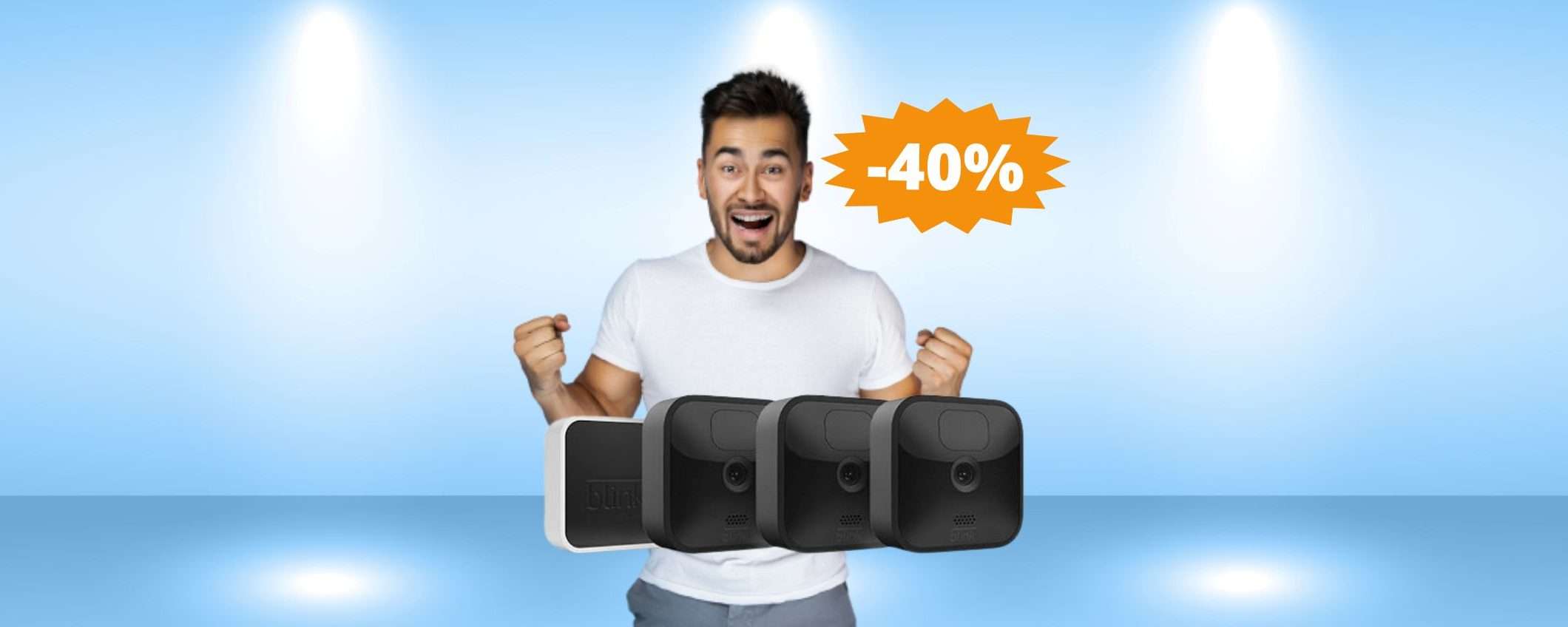 Videosorveglianza Blink Outdoor: sconto IMBATTIBILE del 40%