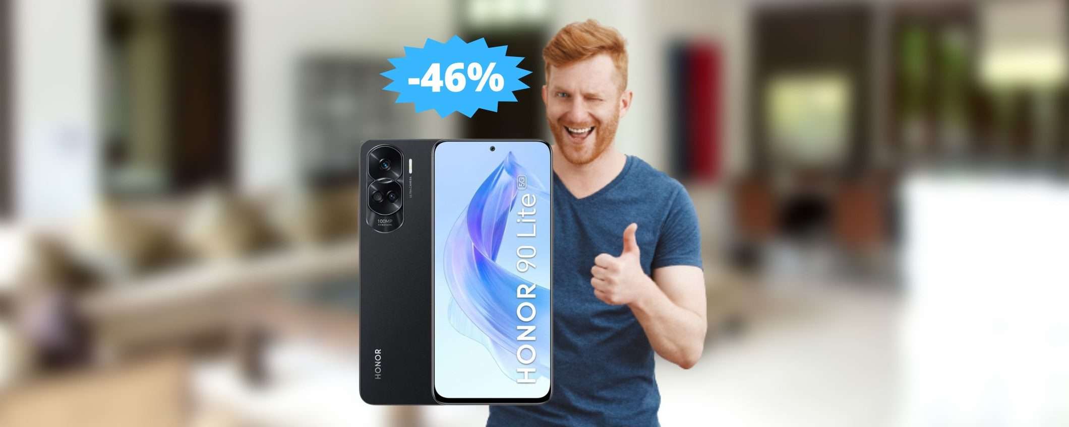 Honor 90 Lite: un AFFARE da prendere al volo su Amazon (-46%)