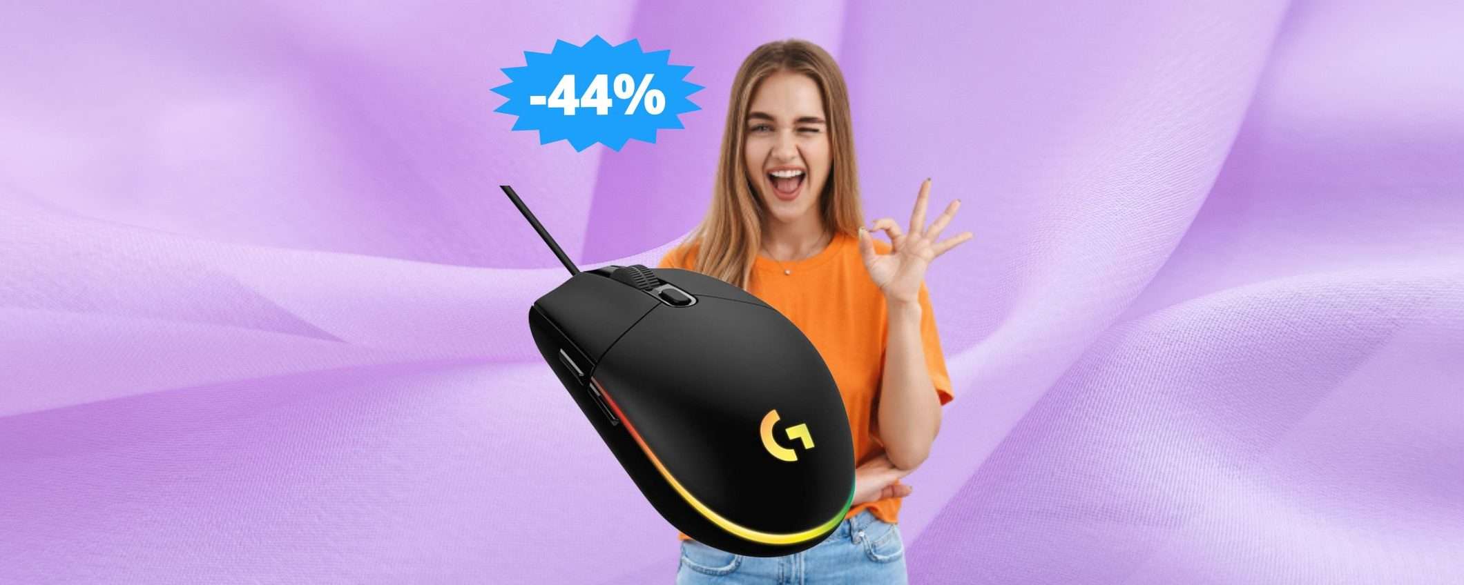 Mouse Logitech G G203 LIGHTSYNC: un AFFARE da non perdere (-44%)