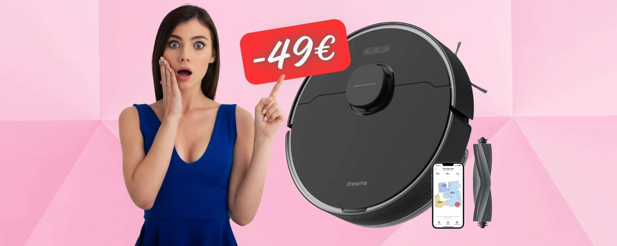 Dreame D10s Pro: robot aspirapolvere e lavapavimenti da 5000Pa a -49€